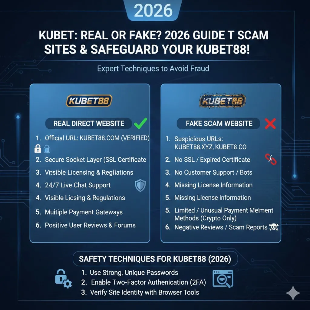Kubet ดีไหม? เปิดวิธีแยกเว็บตรง vs เว็บปลอม ปี 2026 พร้อมเทคนิคการใช้งาน Kubet88 ให้ปลอดภัยจากการถูกโกง