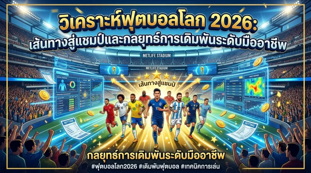 วิเคราะห์ฟุตบอลโลก 2026: เส้นทางสู่แชมป์และกลยุทธ์การเดิมพันระดับมืออาชีพ