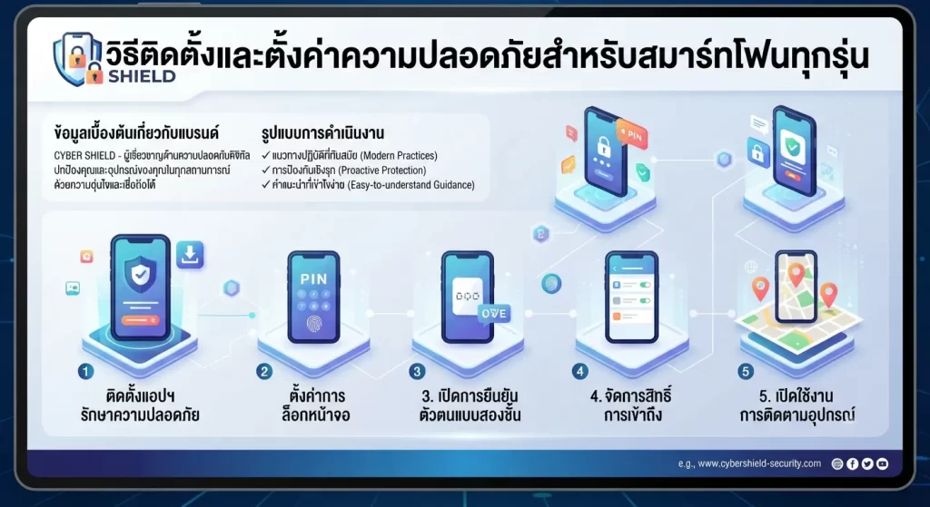 วิธีติดตั้งและตั้งค่าความปลอดภัยสำหรับสมาร์ทโฟนทุกรุ่น