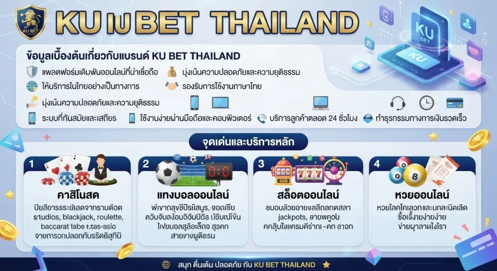 จุดเด่นและบริการหลักของ ku bet thailand